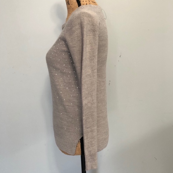 NWT! Apt. 9 Silver Studded Light Gray Sweater XSP - Picture 4 of 14